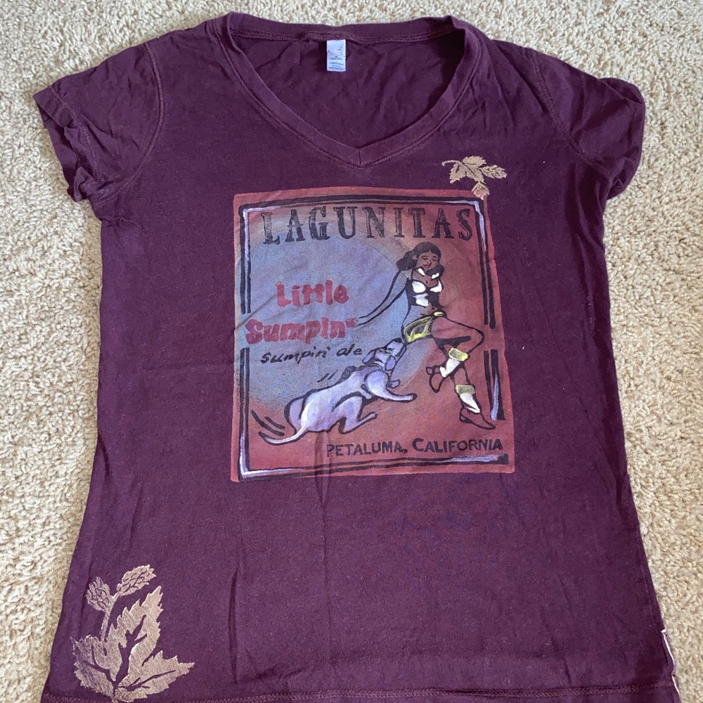 Lagunitas Lil Sumptin Ale V Neck Tee Shirt